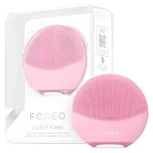 Foreo Luna 4 Mini Face Cleansing Brush & Face Massager - Premium Face Care - Enhances Absorption Of Facial Skin Care Products - Simple Skin Care Tools - For All Skin Types- Pearl Pink - Facial Cleansing Brush, Face Massager, Silicone Brush, Face Exfoliato