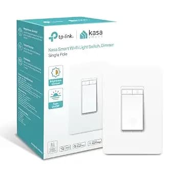 Kasa Smart Dimmer Switch hs220, Single Pole, Needs Neutral Wire - 2.4ghz Wi-Fi Light Switch, Works With Alexa & Google Home, Ul Certified, No Hub Required, White