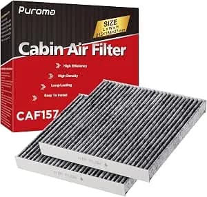 Puroma 2 Cabin Air Filter Activated Carbon For cp157 cf12157 Lexus Toyota - For Subaru Avalon Camry Corolla Highlander, Easy Installation, Odor Removal, High Airflow Capacity, Long-Lasting, Multi-Layer