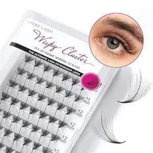 Diy Wispy Individual Lash Clusters 96pcs 20d D Curl 0.07 9-16mm Mix Length