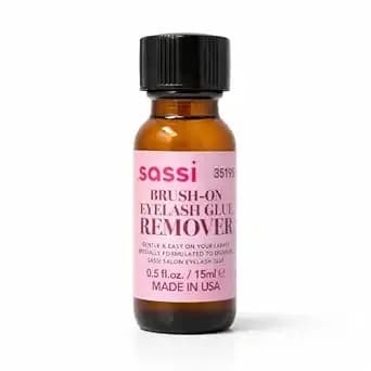 Sassi Brush-On Eyelash Glue Remover - Gentle, Non-Greasy Formula - Quickly Dissolves Lash Adhesive Without Irritation - Made In Usa - 0.5 Oz