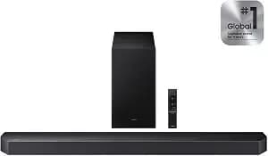 Samsung Q-Series Hw-q600f 3.1.2 Channel Soundbar With Wireless Subwoofer, Dolby Atmos, Q-Symphony, Adaptive Sound, Bluetooth Wireless Audio, Home Theater Tv Sound Bar