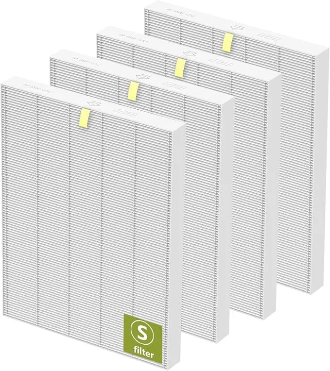 c545 Hepa Replacement Filter S For Winix c545 Plasmawave Air Purifier - Compatible With Winix S Filter 1712-0096-00 And 2522-0058-00, 4 Pack High Efficiency Hepa Air Filters