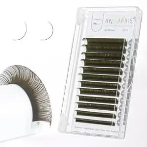 Classic Colored Eyelash Extension Natural Soft Blue Purlple Pink Green Brown Volume Lash Extension Individual False Eye Lashes With Color (Dark Green, 0.07-C 8-15mm Mix)