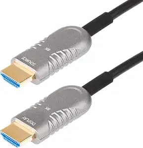 Startech 50ft Active Hdmi 2.1 Cable, 8k 60hz, 48gbps Certified - Certified Ultra High Speed Hdmi 2.1/2.0 Cable, Cmp Plenum, 2.1 Hybrid, Optical, 8k-A-50f-Hdmi-Cable