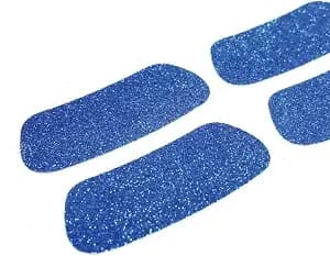 Eyeblack Under Eye Colorful Glitter Strips - Football, Baseball, Softball, Soccer - Great For Adults And Kids - Tailgating Fans, Sporting Events, Cheering Fans - 2 Pairs / 4 Strips - Blue