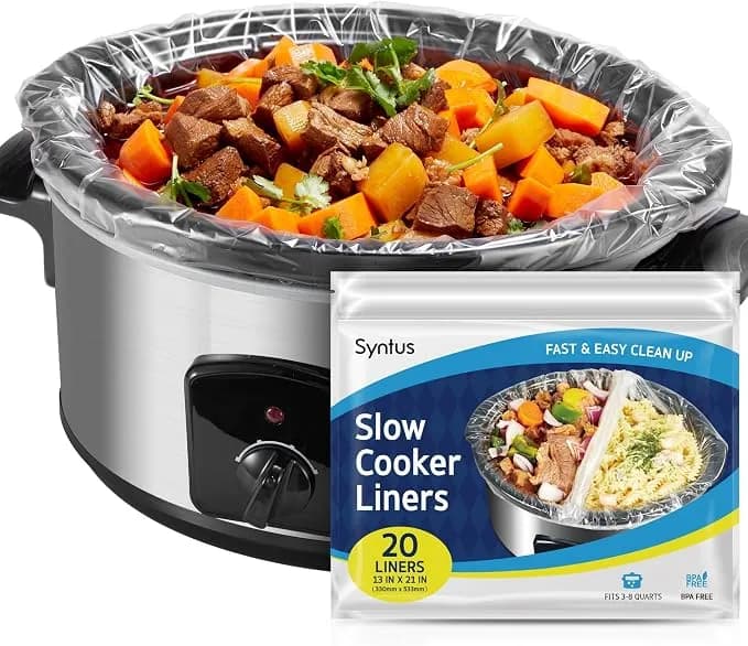 Syntus Slow Cooker Liner, 20 Pcs 13"X 21" Large Size Fit 3-8 Qt Pots