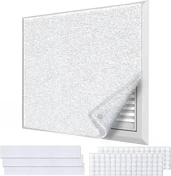 Merv 8 Air Vent Filters Kit 20x100 Inch - Cut To Fit (60+ Filters) Filter Material,High-Grade Electrostatic Filter Media With 48 Hooks For Home Floor, Ceiling, Hvac Furnace Vents & Grilles