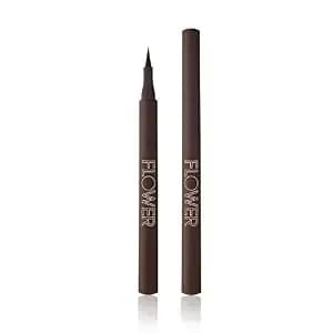 Flower Beauty By Drew Barrymore Forever Wear Winged Eyeliner - Long-Lasting + Smudge-Proof - Liquid Eyeliner + Winged Applicator (Dark + Stormy)