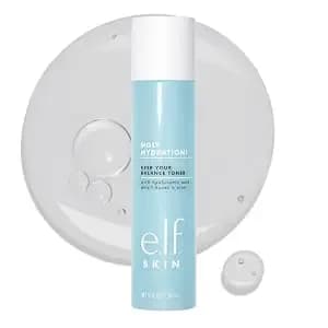E.L.F. Skin Keep Your Balance Toner, Gentle, Refreshing, Removes Makeup & Impurities, Hydrates, Cleanses, Soothes, Infused With Hyaluronic Acid, Witch Hazel And Aloe, 5.07 Fl Oz