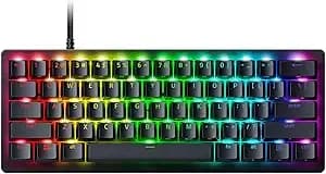 Razer Huntsman v3 Pro Mini 60% Esports Gaming Keyboard, Black - Analog Optical Switches, Razer Snap Tap, Rapid Trigger, Adjustable Actuation, Dual-Purpose Mod Keys, Doubleshot Pbt Keycaps