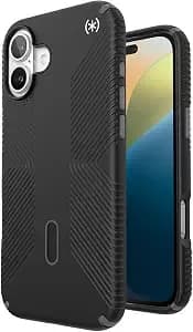 Speck presidio2 Grip Magsafe And Clicklock Case For Apple Iphone 16 Plus, Black/Slate Grey
