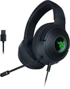 Razer Kraken v3 X Wired Usb Gaming Headset, Lightweight, Black - Triforce 40mm Drivers, Hyperclear Cardioid Mic, 7.1 Surround Sound, Chroma Rgb Lighting