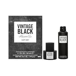 Kenneth Cole Vintage Black Eau De Toilette Cologne For Men 2 Pc Gift Set - Includes 1.7 Fl Oz Eau De Toillete And 6 Fl Oz Body Spray