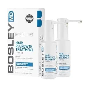 Bosleymd 5% Minoxidil Spray, Extra Strength Thinning Treatment/Hairspray For Hair Loss And Hair Regrowth For Men, Topical Solution, No Mess Sprayer, 2-Pack, 2-Month Supply