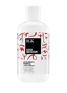 Igk Good Behavior Ultra Smooth Shampoo - Frizz Control + Hydrates + Shine - Vegan + Cruelty Free - 8 Oz - Controls Frizz + Hydrates For Smooth, Manageable Hair, Adds Shine, Color-Safe For Dry, Damaged Hair, Vegan