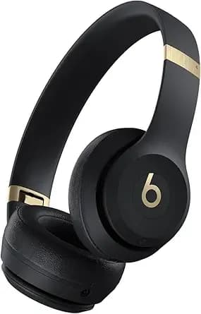 Beats Solo 4 - Wireless On-Ear Bluetooth Headphones, Up To 50-Hour Battery Life, Ultra-Lightweight Comfort, Powerful And Balanced Sound, Apple & Android Compatible - Black & Gold