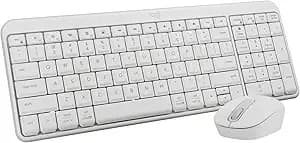 Logitech mk250 Bluetooth Wireless Mouse And Keyboard Combo: Fast & Easy Connectivity, Compact Wireless Keyboard, Ambidextrous Mouse, Durable Build - Windows/Macos - White