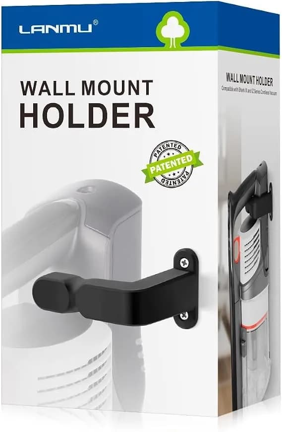 Lanmu Wall Mount Holder Compatible With Shark ix141 ix141amz iz377h iz376h iz387h iz462h iz163h iz363ht iz682h Pet Cordless Stick Vacuum, Handheld Vac ch951 And v10 v11 v12 v15 Vacuum Cleaner