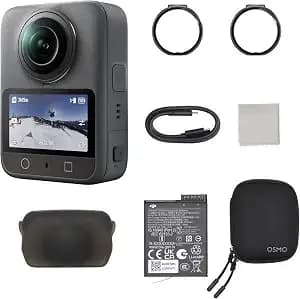Dji Osmo 360 Camera Removable Pc Lens Guard Combo, Waterproof 360° Action Camera With 1-Inch Sensor, Native 8k 360° Video, 4k/120fps & 170° Boost Video, 120mp 360° Photo, 105gb Built-In Storage