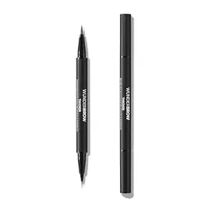 Wunderbrow Thicker Brow Pen Duo, Dual Ended Pen, Vegan & Cruelty Free (Black/Brown)