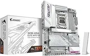 Gigabyte x870e Aorus Elite wifi7 Ice Amd am5 Lga 1718 Motherboard, Atx, ddr5, 4x M.2, Pcie 5.0, usb4, wifi7, 2.5gbe Lan, Ez-Latch, 5-Year Warranty