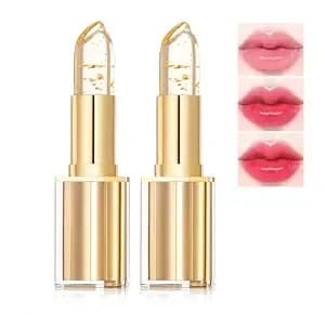Ph Color Changing Lipstick For Women, Transfer-Proof Color Changing Lipstick Long-Lasting With Clear Gold Foil, Moisturizing & Nourishing Lip Balm