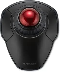 Kensington Orbit Wireless Trackball With Scroll Ring - Black-Red (k70990ww), - Scroll Ring For One-Handed Navigation, Wireless Connection, Ergonomic Desktop Control