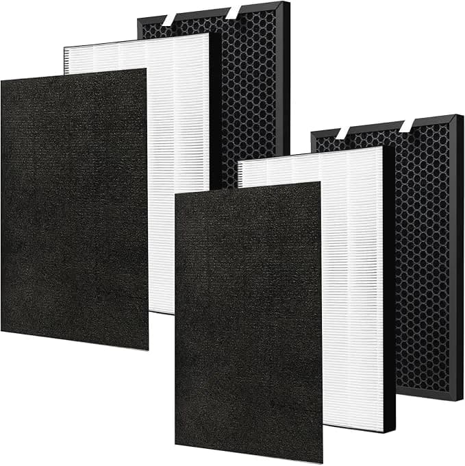 air220 air320 Replacement Filter For Bissell air320 air220 Air Purifier - Fits For Bissell 2768a 2609a Purifiers, Include 2 Hepa + 2 Pre & Activated Carbon Filter, Compare Part 2677, 2678, 2804