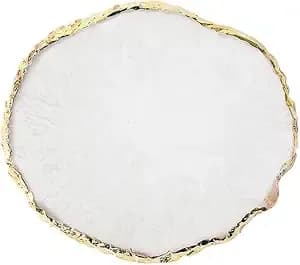 Resin Nail Art Palette, Nail Polish Painting Mixed Color Palette Gold Edge - Gel Color Makeup Display, Diy Gel Makeup Display Board Pallet For Nail Art