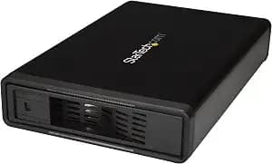 Startech 3.5in Sata Hdd Enclosure, Usb 3.0/Esata, Trayless (s351bmu33et) - Uasp, Up To 5gbps, Esata Or Usb Host, Plug-And-Play, Fanless Quiet, Compact, Easy Drive Swap