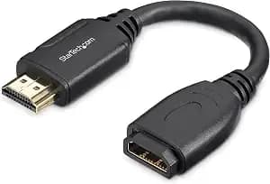 Startech 6in Hdmi 2.0 Extension Cable, 4k 60hz, Male To Female - High Speed Hdmi Port Saver Cable, Hdmi Extension Cord, hd2mf6inl, 4k 60hz High Speed Hdmi 2.0 Extension Cable With Ethernet
