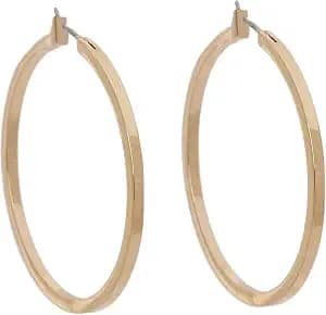 Guess Basic Square Edge Hoop Earrings