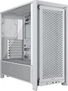 Corsair 4000d Frame Modular Mid-Tower Atx Pc Case – High Airflow, Infinirail Fan Mounting System, Dual 360mm Radiator Support, Asus Btf, Msi Project Zero, Gigabyte Project Stealth – White