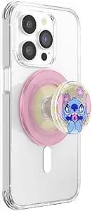 Popsockets Phone Grip For Magsafe, Magnetic Holder- Stitch Snacks - Removable, For Kindle / Android / Iphone, With Magnet, Lilo & Stitch, Light Blue, Baby
