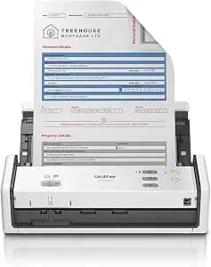 Brother Ads-1300 Compact Desktop Scanner - Scan Speeds Of Up To 30ppm - Single Pass Double-Sided Scanning - Duplex Scanning, 30 Ppm Scanning