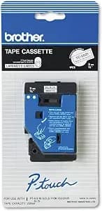 Brother Printer P-Touch tc20z1 Tc Tape Cartridge For P-Touch Labelers, 3/8w, Black On White (brttc20z1) - 9mm Laminated Tape With 25.2ft Length And Standard Adhesive For Office, Indoor And Outdoor Labeling