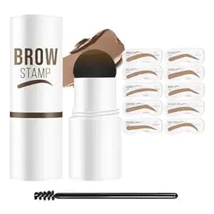 Eyebrow Stamp Stencil Set, Golden Brown Eyebrow Stencils Shaping Kit, Long-Lasting Eyebrow Shaper For Women Girl, Cruelty-Free Plantillas Para La Cejas