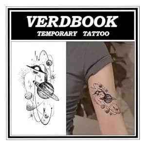 2 Sheets Waterproof Temporary Tattoo Last 7-15 Days, Celestial Bodies