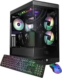 Ibuypower y40 Gaming Pc Desktop Computer Amd Ryzen 7 7800x3d Cpu, Nvidia Geforce Rtx 5080 16gb Gpu, 32gb ddr5 5200mhz Ram, 1tb Nvme Ssd, Windows 11 Home, Gamer Keyboard And Mouse - y40ba7n5802