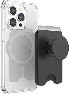 Popsockets Phone Wallet For Magsafe, Phone Card Holder With Grip, Black - Black