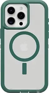 Otterbox Iphone 15 Pro Max Defender Series Xt Clear Case - Velvet Evergreen (Clear), Screenless, Rugged, Snaps To Magsage, Lanyard Attachment, Pressure-Fitted Dual-Layer Iphone Case