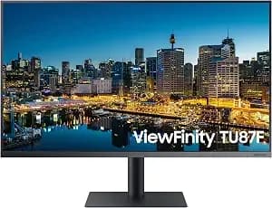 Samsung tu87f Series 32-Inch Viewfinity 4k Uhd Pro Monitor, Va Panel, 60hz, 5ms, hdr10, Srgb, Hdmi, Dual 4k Display, Fully Adjustable Stand, Eye Saver Mode (lf32tu874vnxgo) Dark Blue Gray