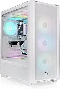 Thermaltake s380 Tg Argb; Mid Tower Chassis; 1x120mm sf120 Argb & 1x360mm sf360 Argb Pwm Fans Included; 360mm Radiator Support; 400mm Gpu Clearance; Hidden Connector Support; Snow; Ca-11k-00m6wn-00