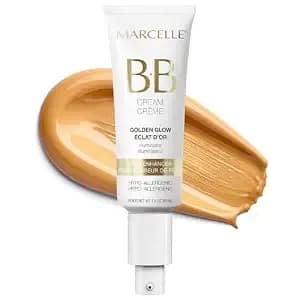 Marcelle Bb Cream Golden Glow, Universal Shade, Tinted Moisturizer, 45 Ml - Skin Enhancer, Illuminator, Beauty Balm, Non-Comedogenic, Paraben-Free, Oil-Free, Hypoallergenic, Cruelty-Free