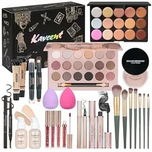 Kavcent Makeup Kit Makeup Sets For Teens Makeup Kits For Women Teenagers Make Up Eyeshadow Palette Foundation Concealer Lipgloss Loose Powder Makeup Kit For Women Full Kit