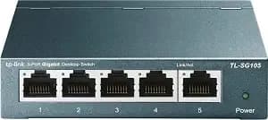 Tp-Link Tl-sg105, 5 Port Gigabit Unmanaged Ethernet Switch, Network Hub, Ethernet Splitter, Plug & Play, Fanless Metal Design, Shielded Ports, Traffic Optimization - Network Hub, Ethernet Splitter, Plug & Play, Fanless Metal Design, Shielded Ports, Traffi