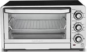 Cuisinart Toaster Oven Broiler, 1800w Countertop Design, 0.5 Cu. Ft. - Custom Classic Small Toaster Oven, Nonstick Interior & Shade Control Settings, Fits 11” Pizza & 4 Bagel Halves, Tob-40nnas