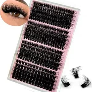 Fluffy Cluster Lashes 40d60d80d100d120d Natural Thick Eyelash Clusters D Curl Individual Lashes Diy Eyelashes Extension (80d100d120d160d)