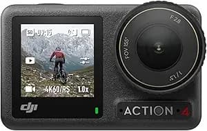Dji Osmo Action 4 Standard Combo, Waterproof Action Camera With 1/1.3" Sensor, 4k/120fps Video, Stunning Low-Light Imaging, 10-Bit & D-Log M Color Performance, Long-Lasting 160 Mins, Vlogging Camera